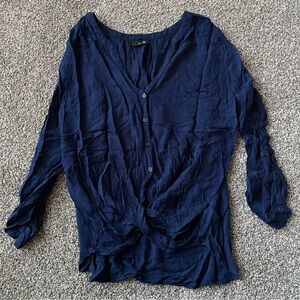 Navy Blue Blouse